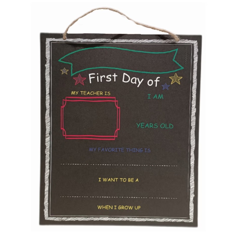 First Day School Chalkboard